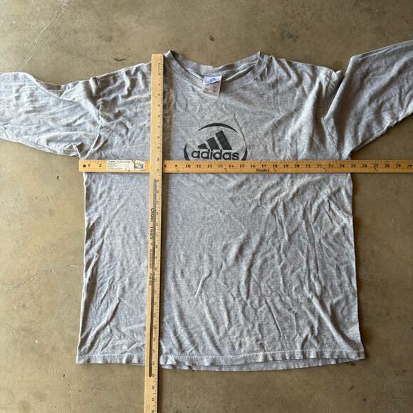 VINTAGE 90S Y2K ADIDAS CENTER LOGO LONG SLEEVE T-SHIRT GRAPHIC MENS XL - Picture 5 of 5